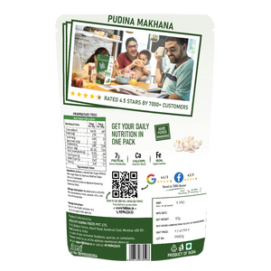 pudina makhana product back cover packet