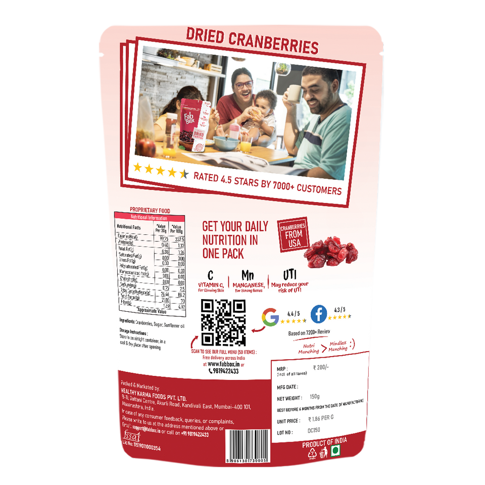 dred cranberries product back cover packet