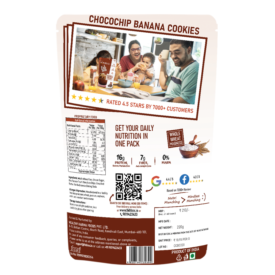 Banana Chocolate Cookies 660 g