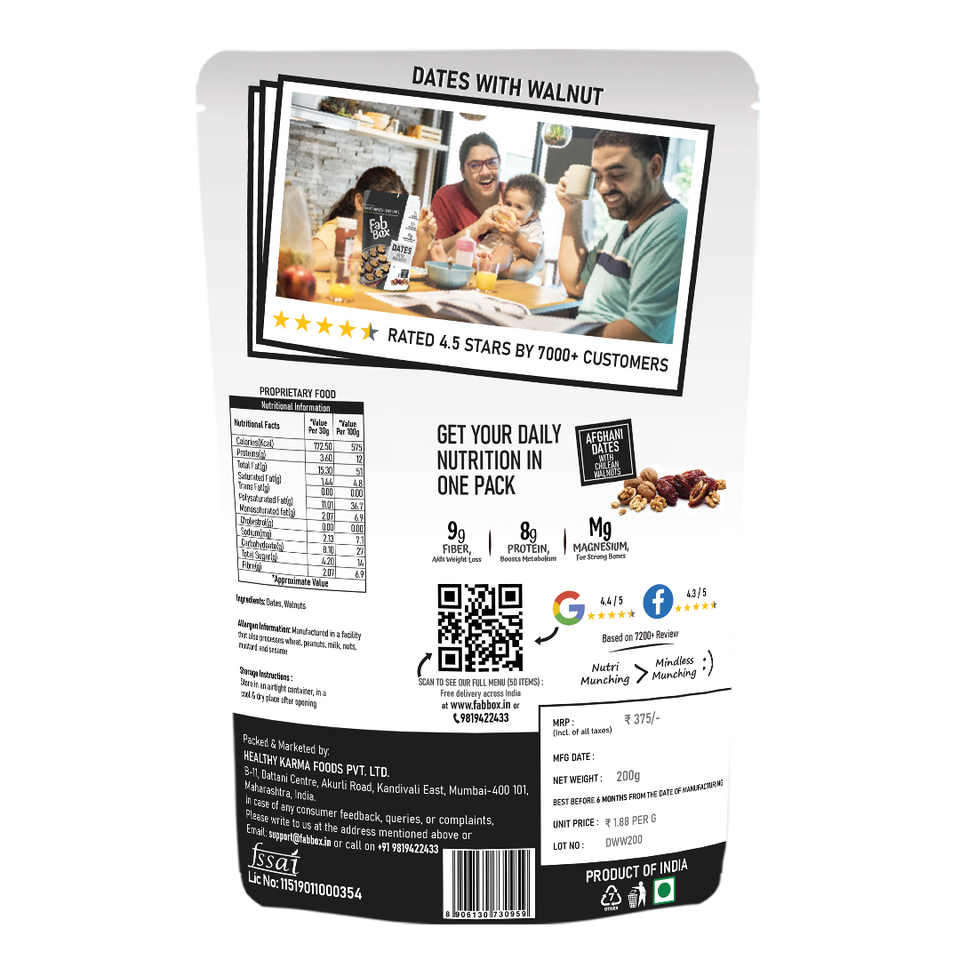 dates with walnuts product back cover packet