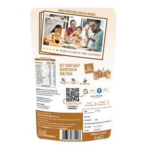 high protein nacho millet rings product front cover packet
