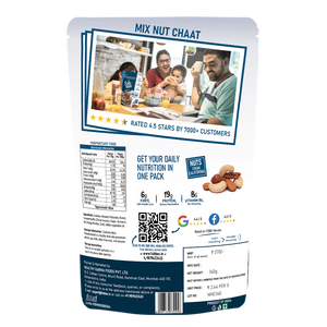 mix nut chaat product back cover packet