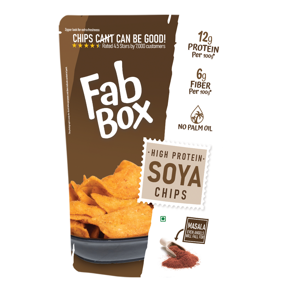 high protein soya millet chips product front cover packet