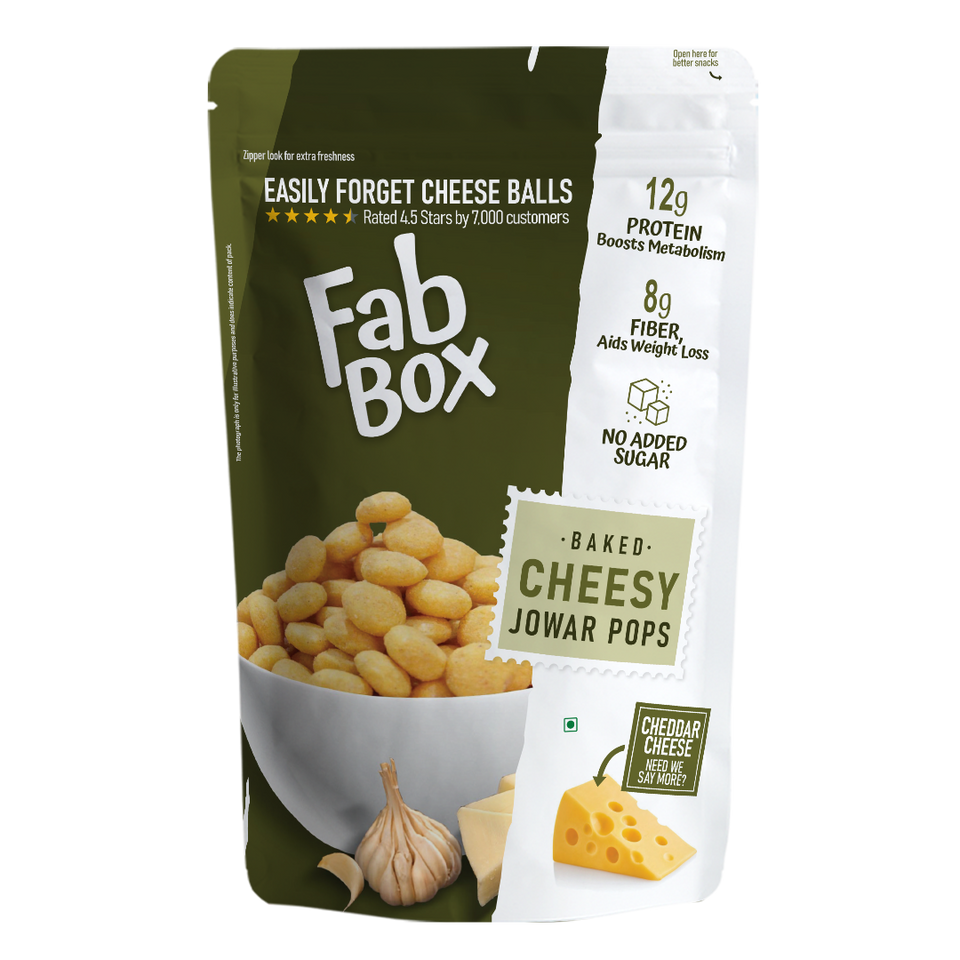 cheesy millet jowar puffs product front cover packet