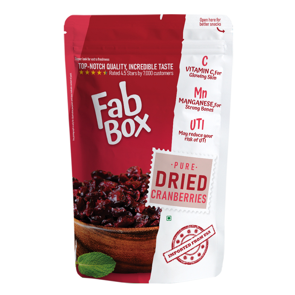 dried creanberries product front cover packet