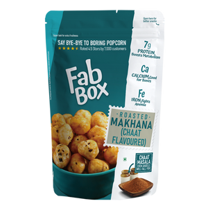 chaat flavoured makhana product front cover packet